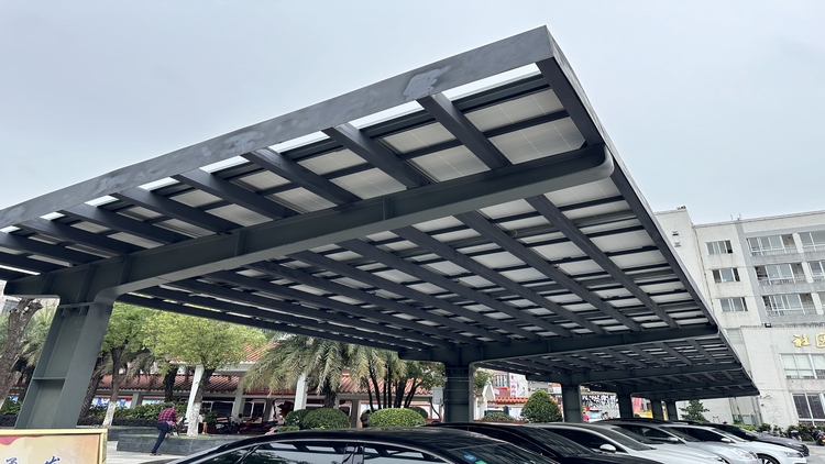 Steel structure solar carport project 1